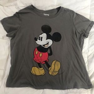 Disney Mickey Mouse shirt plus 2X grey